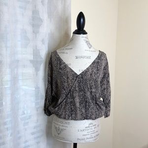Tart 100% Silk Animal Print Top Blouse Size XS